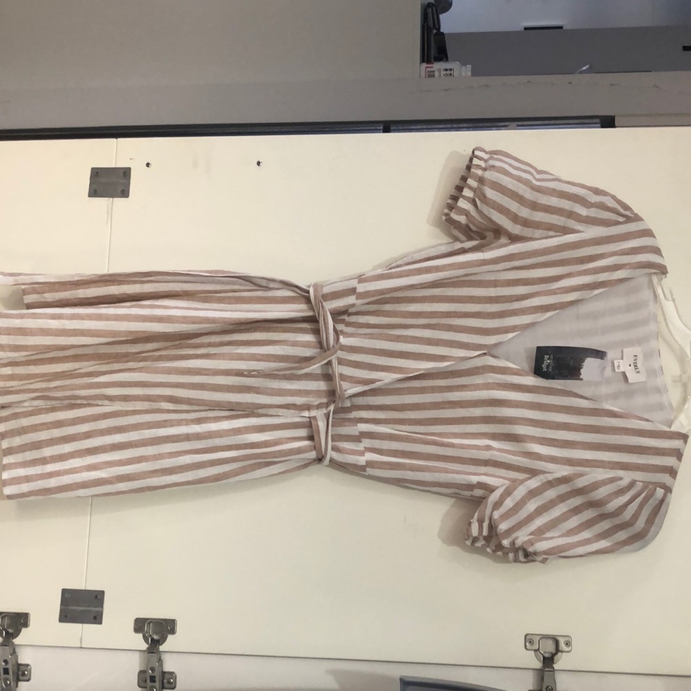 Wrap around boutique striped dress